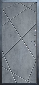 Дверь Термо-Доор ГЕОМЕТРИЯ(Квартира), Лучи бетон темный
