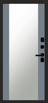 Дверь Термо Доор ОРЕГОН ВЕНГЕ(Квартира), Зеркало Макси grey софт