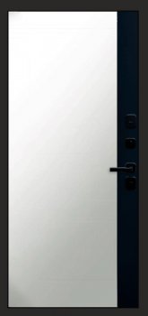 Дверь Термо-Доор SIMPLE ГРАФИТ(Квартира), Зеркало фацет черный кварц