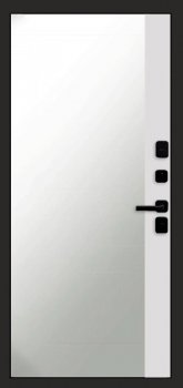 Дверь Термо-Доор ГЕОМЕТРИЯ(Квартира), Зеркало фацет белый софт