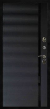Дверь Арма Нео Вайт, 14 - черная шагрень вставка - стекло, 16 мм