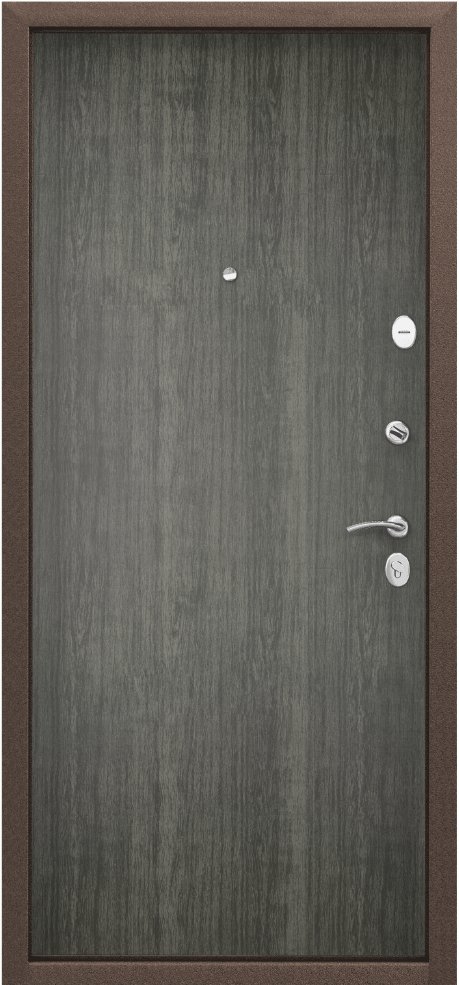Дверь Цербер 3К(Чёрный муар) Мрамор (Черная Фурнитура)(Сменная панель), 6-Серый