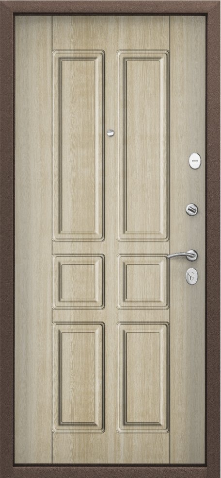 Дверь Цербер 3К(Чёрный муар) Мрамор (Черная Фурнитура)(Сменная панель), 9-Капучино