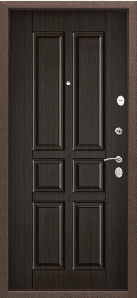 Дверь Цербер 3К(Чёрный муар) Хаки(Черная Фурнитура)(Сменная панель), 9-Венге