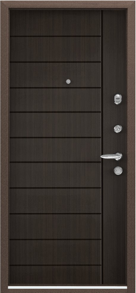 Дверь Цербер 3К(Чёрный муар) Хаки(Черная Фурнитура)(Сменная панель), 11-Венге