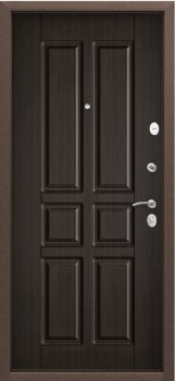 Дверь Цербер 3К(Чёрный муар) Мрамор (Черная Фурнитура)(Сменная панель), 9-Венге