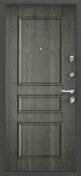 Дверь Цербер 3К(Чёрный муар) Хаки(Черная Фурнитура)(Сменная панель), 3-Серый